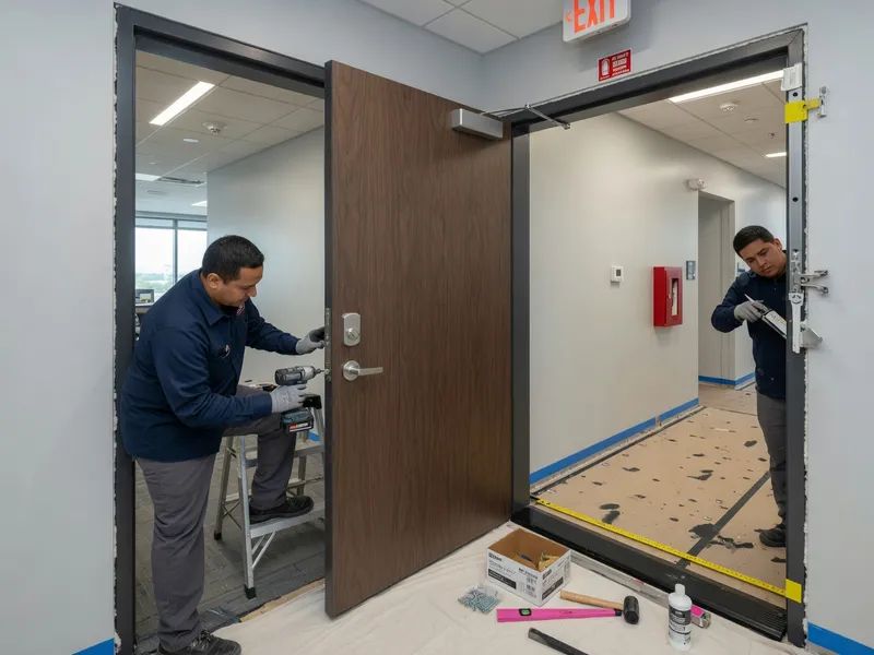 Doors installation example