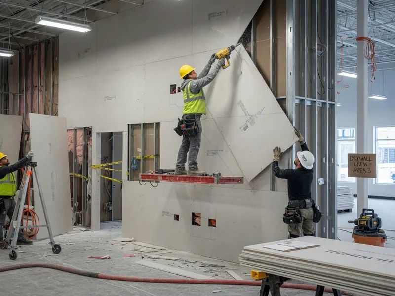 Drywall work example