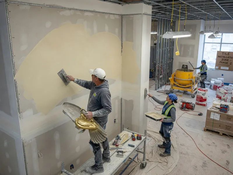 Plastering example